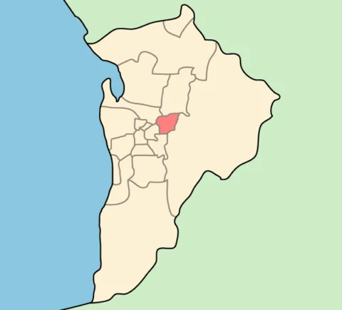Map of Adelaide highlighting the Campbelltown LGA