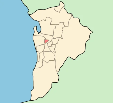 Map of Adelaide highlighting the Prospect LGA