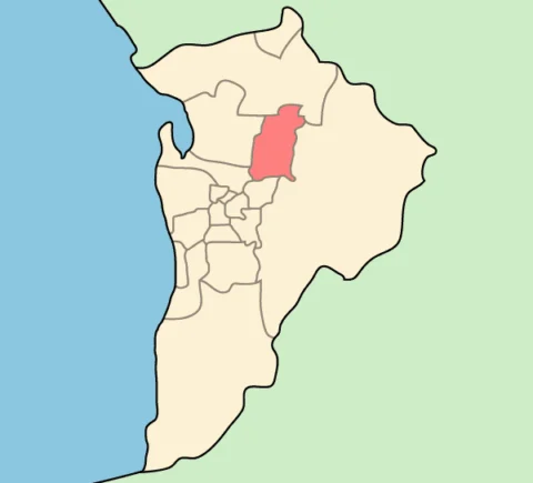 Map of Adelaide highlighting the Tea Tree Gully LGA