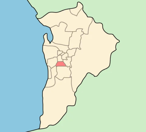 Map of Adelaide highlighting the Unley LGA